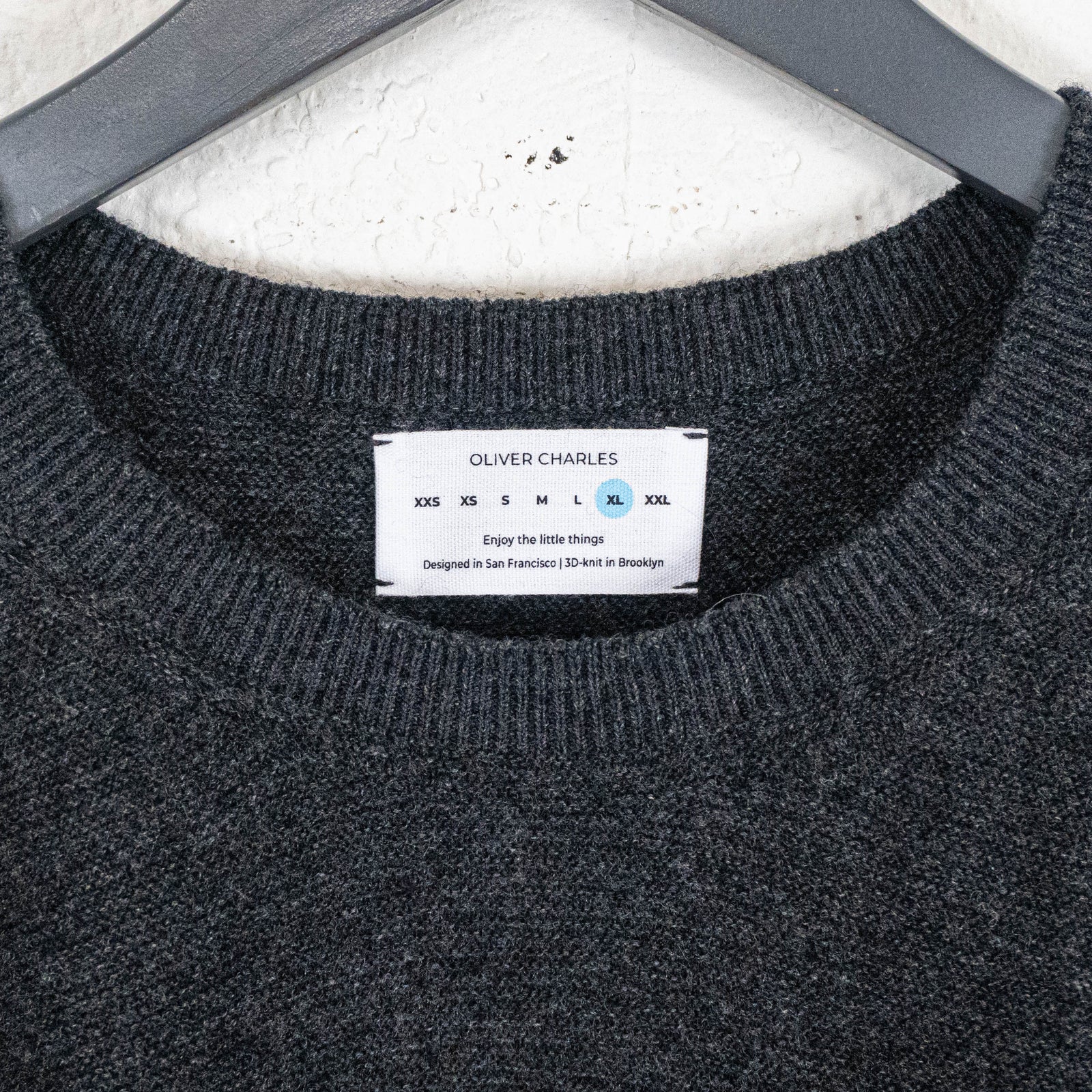 Oliver Charles Merino Khullu All Season Crew Neck Sweater Charcoal — image 2 of 8